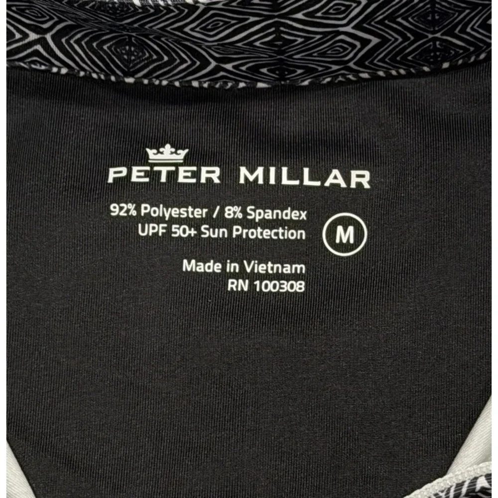 Peter Millar Perth Performance 1/4 Zip Raglan Pullover Geometric Print Women's M